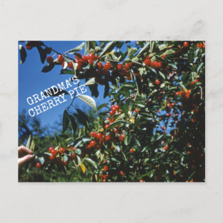 Oma's Cherry Pie Recept Briefkaart