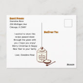 Oma's Chocolade Chip Cookie Bar Recept Kaart (Achterkant)