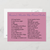 Oma's Chocolade Chip Havermout Raisin Cookies Briefkaart (Voorkant / Achterkant)