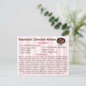 Oma's Chocolate Mousse Recept Kaart (Staand voorkant)