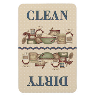 Oma's Clean/Dirty 4x6 in. Magneet