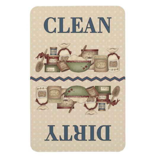 Oma's Clean/Dirty 4x6 in. Magneet (Verticaal)