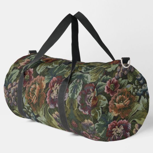 Oma's comfortabele vintage bloemendoppkit plunjezak (Linkerhoek)