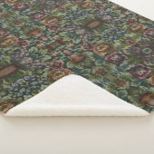 Oma's comfortabele vintage bloemendoublettas versi sherpa deken (3/4)