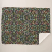 Oma's comfortabele vintage bloemendoublettas versi sherpa deken (Voorkant (horizontaal))