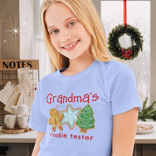 Oma's Cookie Tester Schattige Kerstkoekje T-shirt