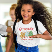Oma's Cookie Tester Schattige Kerstkoekje T-shirt