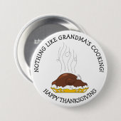 Oma's Cooking Thanksgiving Day Button (Voorkant /achterkant)