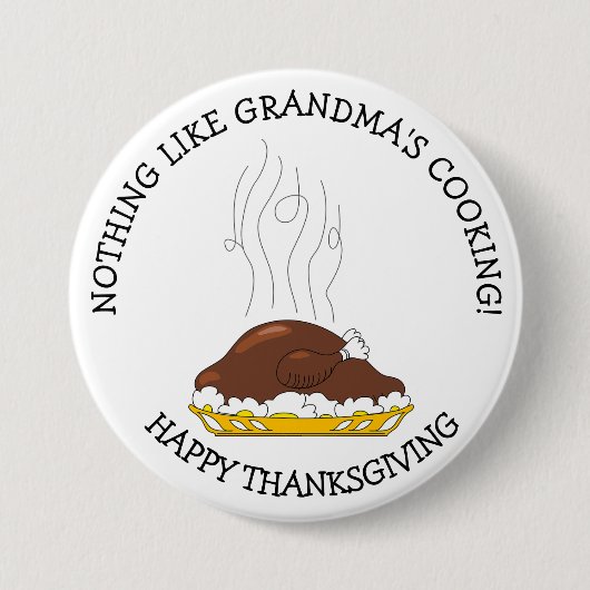 Oma's Cooking Thanksgiving Day Button (Voorkant)