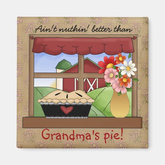 Oma's Country Pie magneet (Voorkant)