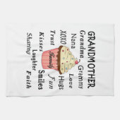 Oma's cupcakes voor grootmoeders theedoek (Horizontaal)