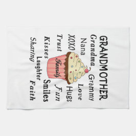 Oma's cupcakes voor grootmoeders theedoek