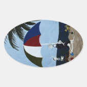 Oma's dag ovale sticker (Voorkant)