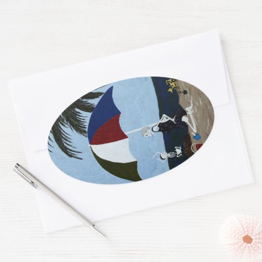 Oma's dag ovale sticker (Envelop)