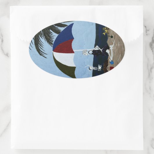 Oma's dag ovale sticker (Tas)