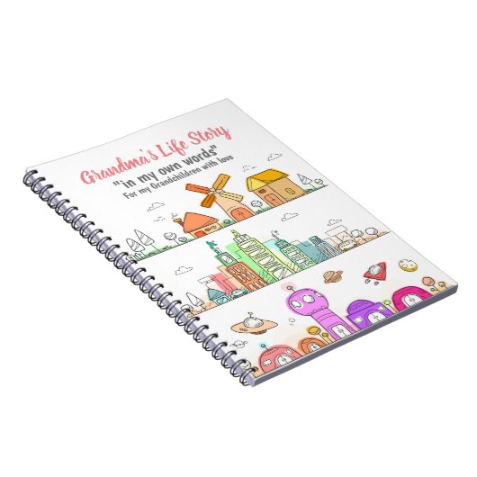 Oma's dagboek om levensverhaal op te tekenen voor  notitieboek (Rechterzijde)