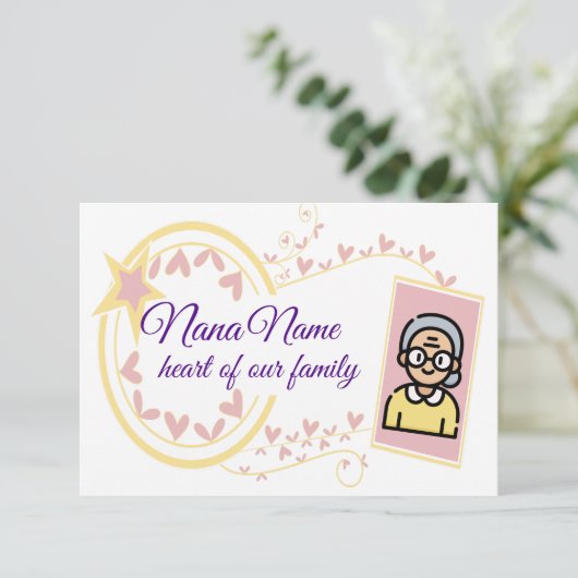 Oma's Day Badge Design Bedankkaart (Staand voorkant)