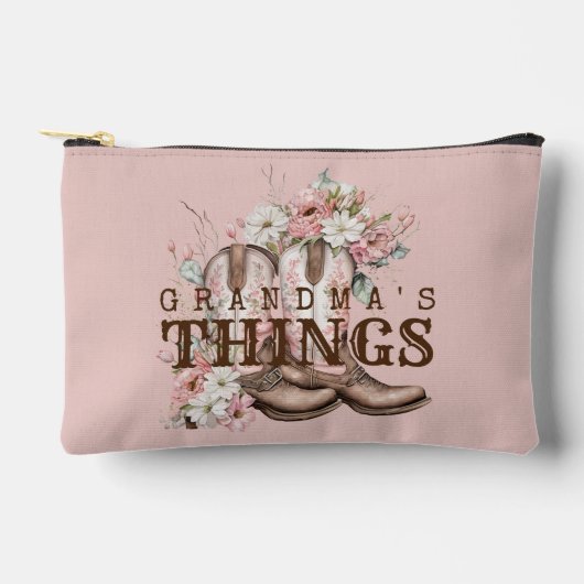 Oma's Dingen Western Cowboylaarzen Met Bloemen Etui (Voorkant)