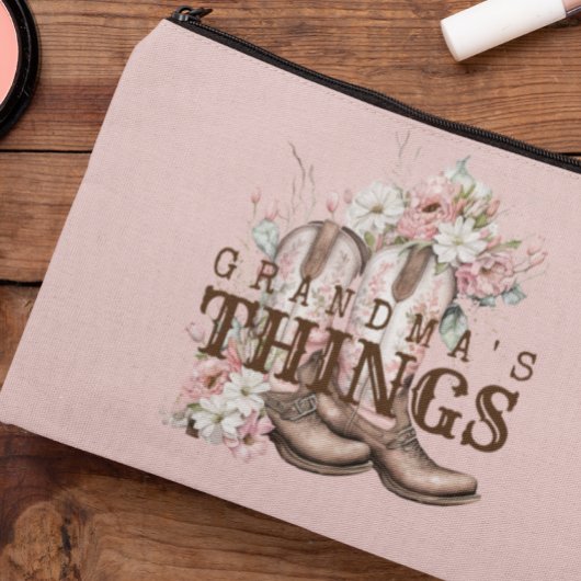 Oma's Dingen Western Cowboylaarzen Met Bloemen Etui