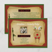 Oma's Divinity Fudge RECIPE KAART (Voorkant / Achterkant)