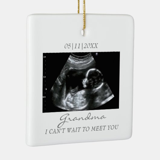 Oma's eerste kleinbaby echo kerst keramisch ornament (Rechts)