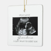 Oma's eerste kleinbaby echo kerst keramisch ornament (Links)