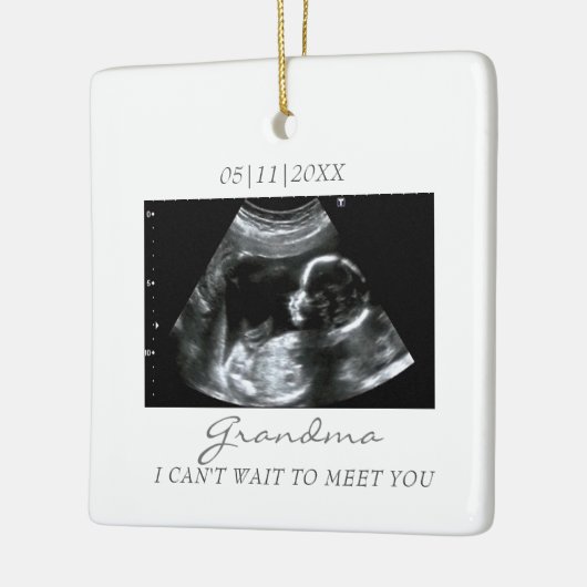 Oma's eerste kleinbaby echo kerst keramisch ornament (Links)