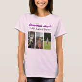 Oma's engelen | Persoonlijke foto en namen T-shirt (Voorkant)