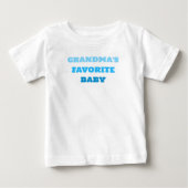 Oma's favoriete Baby, Schattige blauw Baby T-shirt (Voorkant)