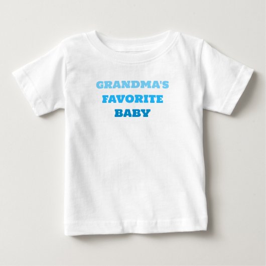 Oma's favoriete Baby, Schattige blauw Baby T-shirt (Voorkant)