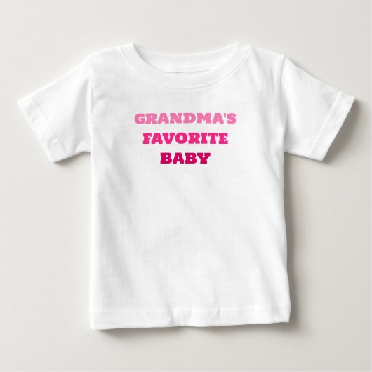 Oma's favoriete Baby, Schattige roze Baby T-shirt (Voorkant)