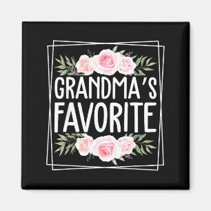 Oma's favoriete grootouder Granhild Humor Bloem Magneet