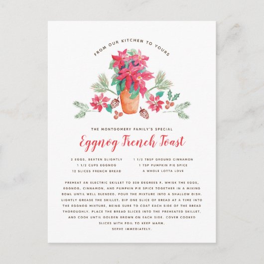 Oma's favoriete kerstrecept feestdagenkaart (Voorkant)