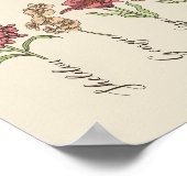 Oma's Flower Garden 5 Grandkids Naam Floral Poster (Hoek)