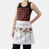 Oma's Flower Garden 5 Grandkids Naam Floral Schort (Insitu)