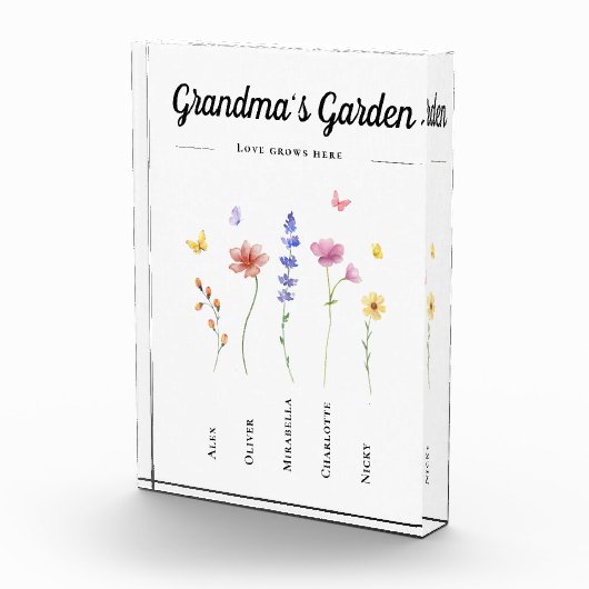 Oma's Garden bloementuin 5 kleinkinderen Fotoblokken (Rechts)