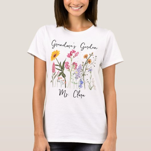 Oma's Garden Shirt, Moederdag Gift, Geboorte Mo T-shirt (Voorkant)