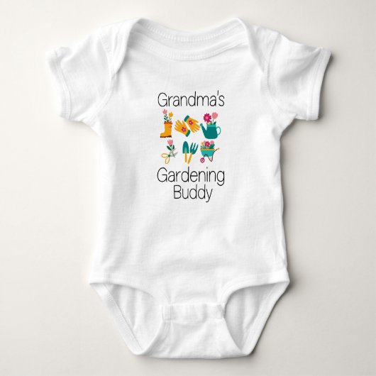 Oma's Gardening Buddy Cute Grandma's Buddy Romper (Voorkant)