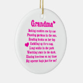 Oma's gedicht keramisch ornament (Rechts)