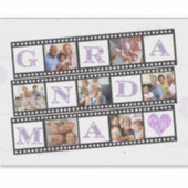 Oma's gepersonaliseerde vinyl Sticker met 7 foto's (Voorkant)