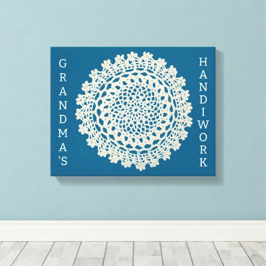 OMA'S HANDWERK CANVAS AFDRUK (Insitu (Houten vloer))