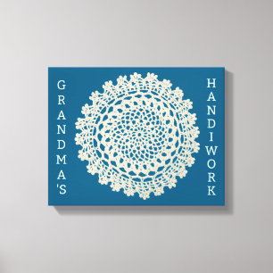 OMA'S HANDWERK CANVAS AFDRUK