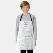 Oma's Helper Keuken Koken Bakken Monogram Schort (Gedragen)