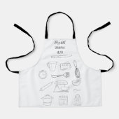 Oma's Helper Keuken Koken Bakken Monogram Schort (Voorkant)