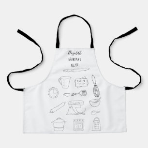 Oma's Helper Keuken Koken Bakken Monogram Schort