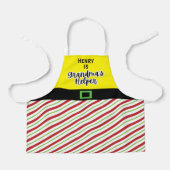 Oma's Helper Rood en Groen Kerstmis Schort (Voorkant)