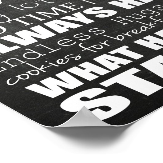 Oma's House Rules - Chalkboard - Aanpassen!! Poster (Hoek)