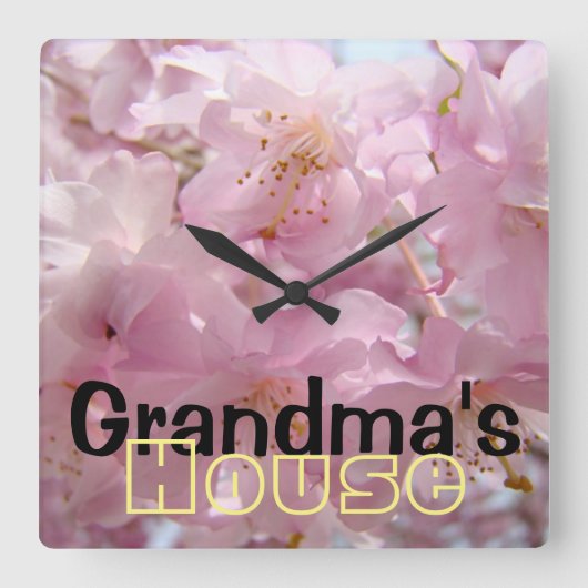 Oma's House wandklokken Oma Bloesems (Voorkant)