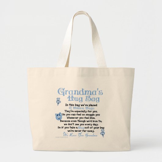 Oma's Hug Bag - Plural Verse Grote Tote Bag (Voorkant)