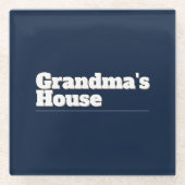 Oma's huis glazen onderzetter (Voorkant)